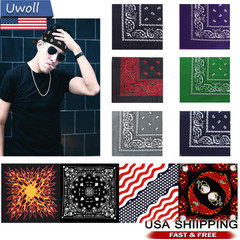 Bandana 100% Cotton Paisley Print Scarf Head Wrap Neck Headband for Men & Women