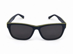 Lacoste L683S unisex’s Black Full Rim Rectangle Sunglasses Gray Tinted UV400