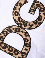 DOLCE & GABBANA T-shirt White Leopard Print DG Logo MenCotton IT48/US38/M 900usd