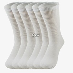 3-12 Pairs Health Circulatory Crew Cotton Diabetic Socks White 9-11 10-13 13-15