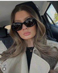 New Gold Triomphe CELINE CL40194U Black/Gray Lens Gold Oval Women’s Sunglasses