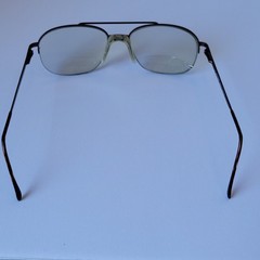 VTG Marcolin Aviator Eyeglass Frames Dark Metal Double Bridge Made in Italy 145