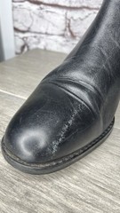 Ipanema Black Leather Knee High Side Zipper Heel Boots Women’s Sz 7.5M US/38EU