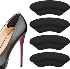 Comfortable Large Heel Protectors – Black Non-Slip Inserts for Heel Pain Relief