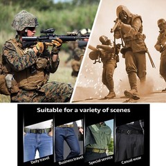 MEN Casual Military Tactical Army Adjustable Quick Release Belts Pants Waistband