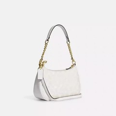 COACH Teri Shoulder Bag in Signature Canvas white new