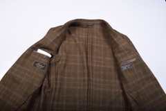 NEW Belvest Green/Brown Plaid Flannel Casual Jacket Wool Unlined Sportcoat 40 R