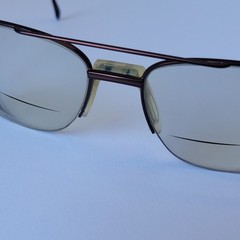 VTG Marcolin Aviator Eyeglass Frames Dark Metal Double Bridge Made in Italy 145
