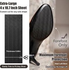 Shoe Sole Protector, Rubber Self-Adhesive Anti-Slip Grips, Shoe Bottom Protector