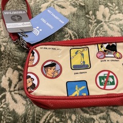 TRANSVERSION Travel Humor Theme Bag/ Clutch Vain Envelope RARE Loop Handle