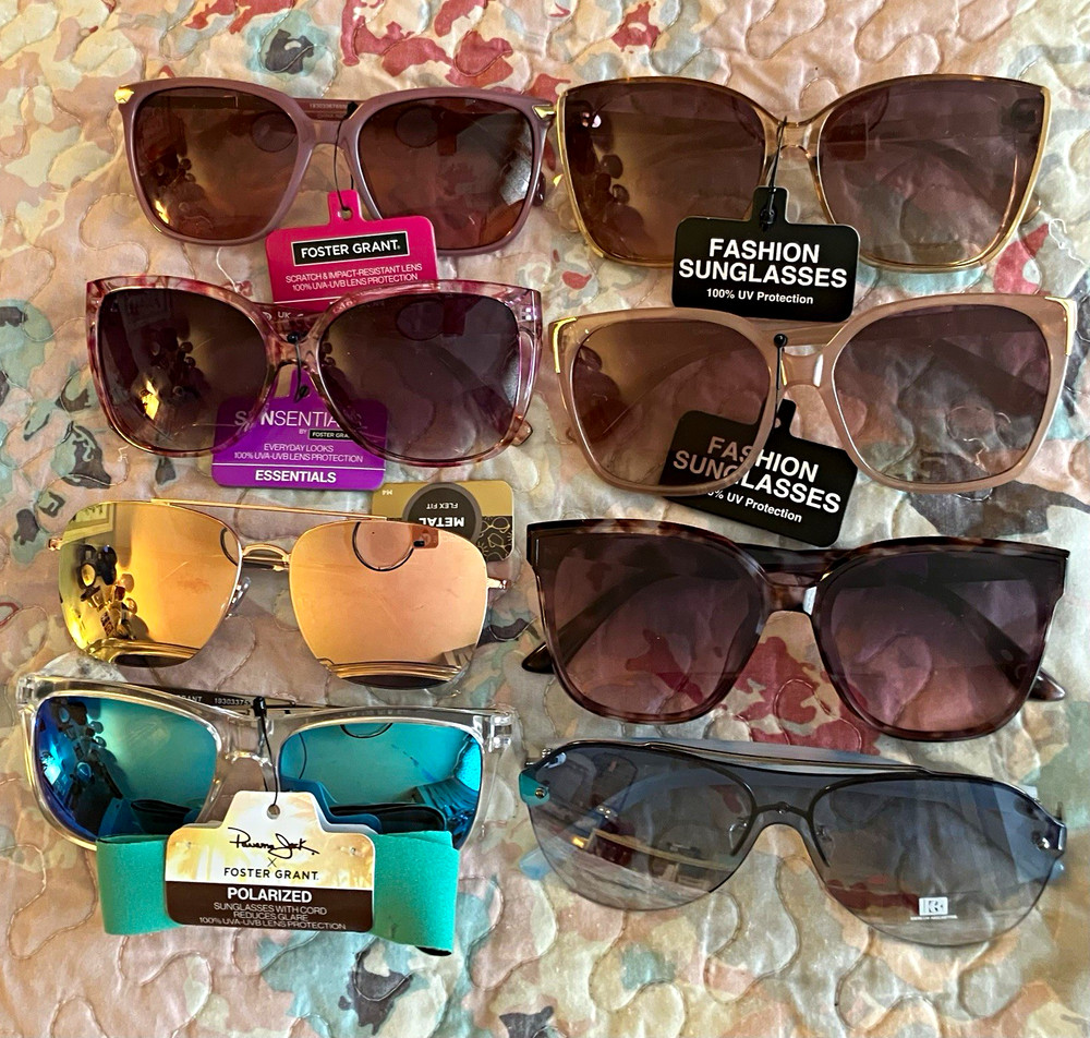 Foster Grant Mixed Sunglasses Lot Multicolor Assorted Styles Metal/Plastic