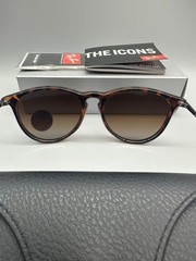 Ray-Ban Erika Tortoise Brown Polarized Women’s Sunglasses RB4171 710/T5 54
