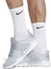 Nike Everyday Drifit Cushioned Trainng UNISEX Crew Sock,MEDIUM (5-8),6PAIR,White
