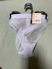 Joyspun Women’s Mesh Thong Panties XS (0-2) Purple Sheer Semi-Transparent 1-Pack