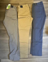 J.CREW Men’s Solid Chino Pants Lot of 3 Gray Beige Blue Waist 31 Regular