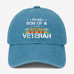 Vietnam Veteran Son Hat Proud Military Family Gift Adjustable Dad Baseball Cap