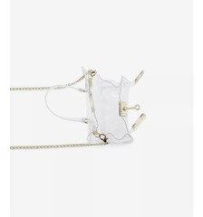 LIKE DREAMS Zephyr clear transparent mini top handle gold chain crossbody bag