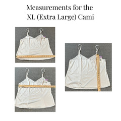 NWT VTG Vassarette CAMISOLE Black White Adjustable Strap 17701 M, L, XL, or 2XL