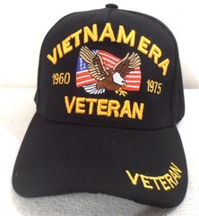 VIETNAM ERA VETERAN MILITARY CAP (BLACK) HAT NEW