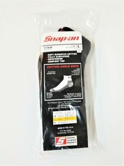 6 Pairs Mens Black Snap On Tools Ankle Socks Large FREE Shipping to USA New!