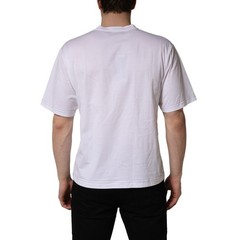 DOLCE & GABBANA T-shirt White Leopard Print DG Logo MenCotton IT48/US38/M 900usd
