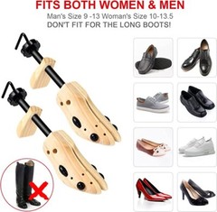 One Pair 2-way Wooden Adjustable Shoe Stretcher for Men Women Size 9-13 US New