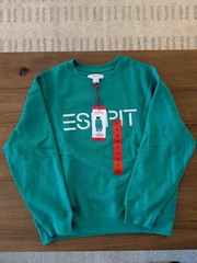 NWT ESPRIT Women’s Fleece Logo Crewneck Sweatshirt Green M MediumLl Costco