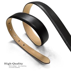 Italian Calfskin Genuine Leather Dress Belt Strap Fits 3/4″(19mm) Wide Buckle