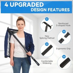 36 Inch Adjustable Long Handled Shoe Horn – Dressing Stick Aid for Seniors, Disa