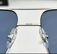 RAY-BAN POLARIZED ARI SUNGLASSES RB3758 003/2V SILVER FRAME BLUE LENS 145mm