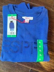 NWT Esprit Women’s Fleece Crewneck Sweatshirt 80s 90s Retro