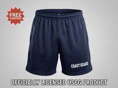 United States “Coast Guard” USCG Blue Jersey Style Shorts by MV Sport – Size M