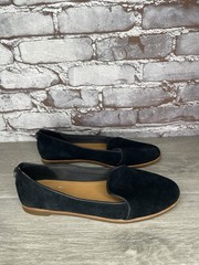 Ugg Bonnie Black Suede Rubber Sole Comfort Loafers Flats Women’s Sz 7M US/38EU