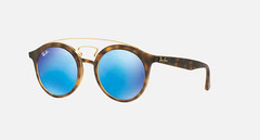 Ray-Ban RB4256 609255 Havana Round Blue Mirror 46-20-145mm Unisex Sunglasses