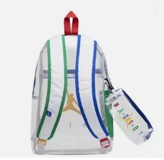 New Authentic Jordan Backpack Multicolor Clear Transparent School Limited