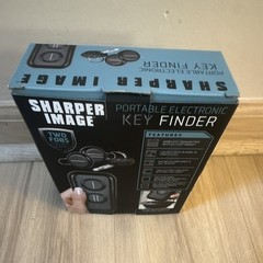 Sharper Image Wireless Key Finder w/ 2 Fobs, 45 ft Range, Black Plastic/Metal