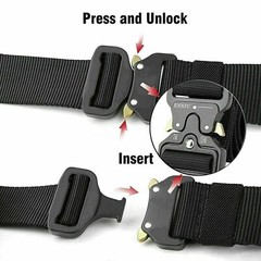 MEN Casual Military Tactical Army Adjustable Quick Release Belts Pants Waistband