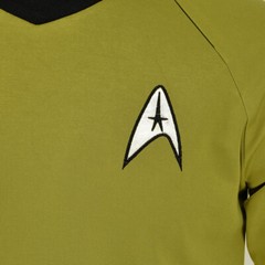 Cosplay TOS Kirk Gold Top Shirts Uniform The Original Series Starfleet Costumes
