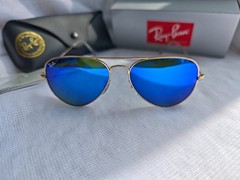 Ray Ban Aviator RB3026 Sunglasses 62mm Blue Lens/Gold Frame