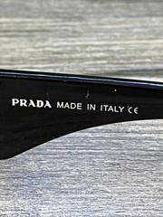 Prada Sunglasses 8297 Shiny Black/ Black lenses, Big 142 mm Frame Width, Italy