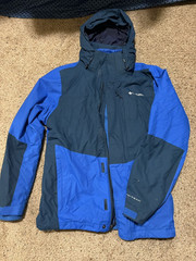 Columbia Omni-Tech Men’s Colorblock Hooded Zip Jacket Blue/Navy Size S