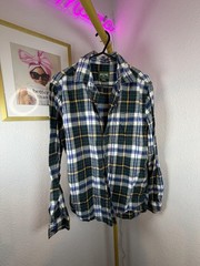American Eagle Women’s XS Plaid Long Sleeve Button Front Shirt