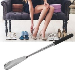 Extra Long Handle Shoe Horn Stainless Steel 25″ Handled Metal Shoehorn Horns USA