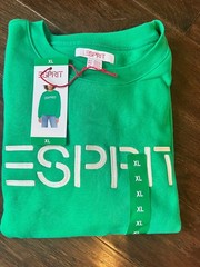 NWT Esprit Women’s Fleece Crewneck Sweatshirt 80s 90s Retro