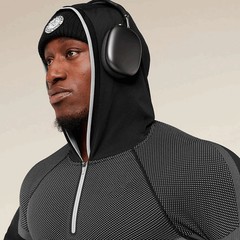 Men’s Quick Dry Compression Hoodie Long Sleeve Half Zip Gym Shirt Sports Tops