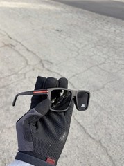 AUTH Prada Linea Rossa Men’s Square Sunglasses Matte-Black 54mm, Polarized Uv400