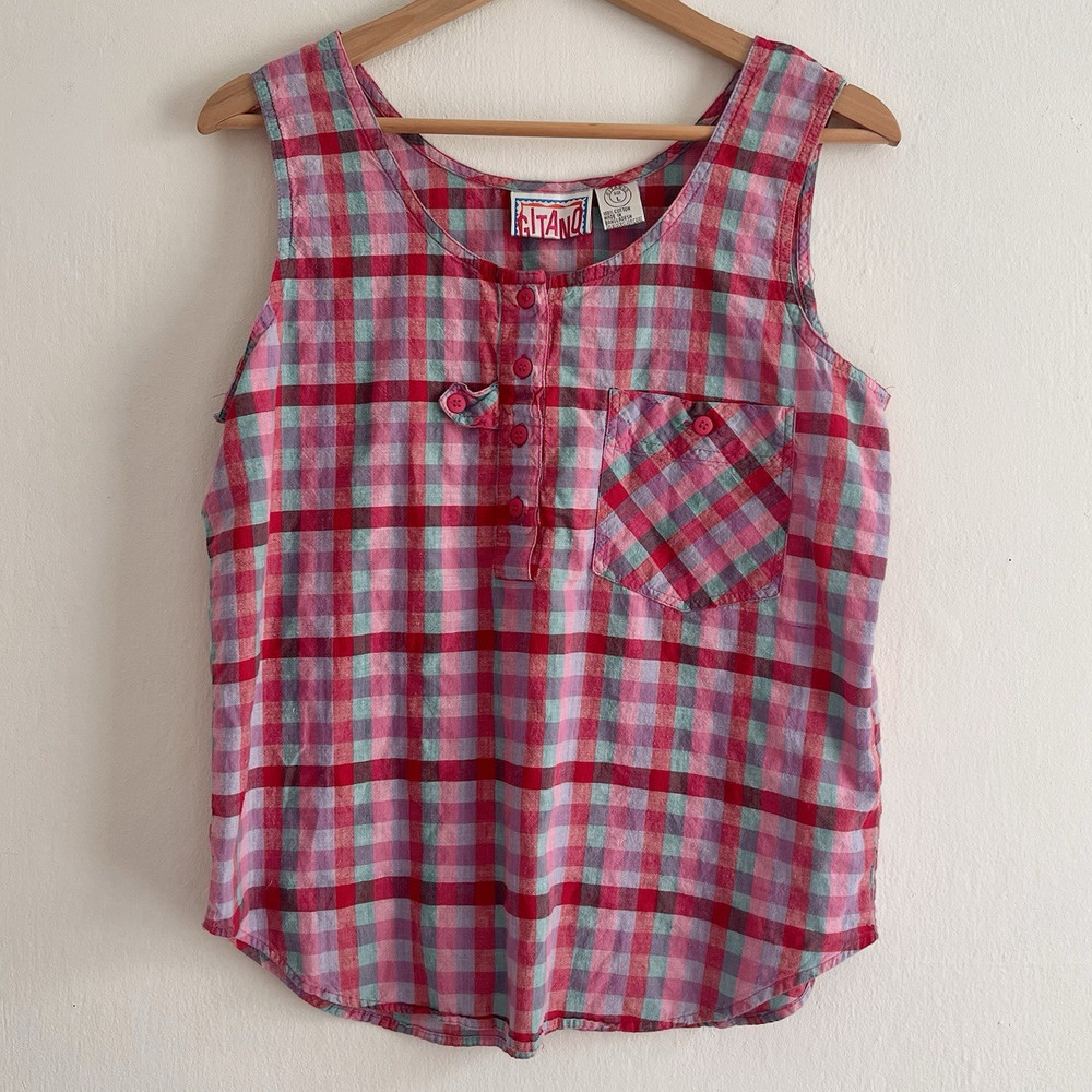 Gitano Women’s Plaid Tank Top