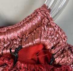 Handmade Crochet Plastic Rose Red Clear Double Loop Handle Handbag Purse