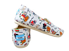 TOM CATS Light Grey Canvas Flat Slip-On Shoes Sz:7.5 M US/38 EU Brand new