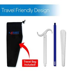 35.5 Inch Extra Long Shoe Horn Dressing Stick Aid Helper with Travel Bag